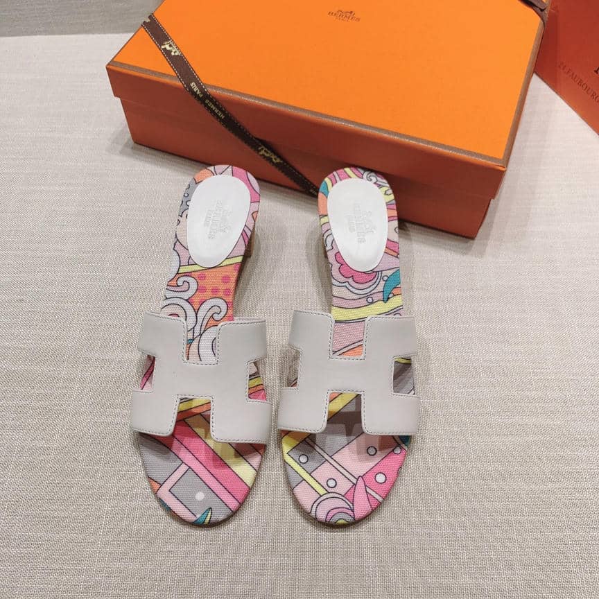 Hermes floral print sandals-1